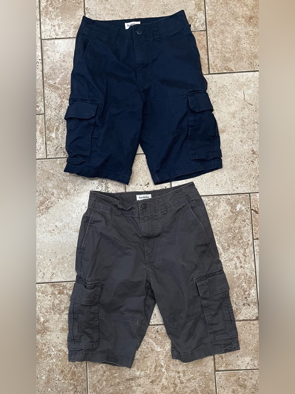 Set of 2 - Goodfellow & Co Men’s Cargo Shorts — Navy and Charcoal